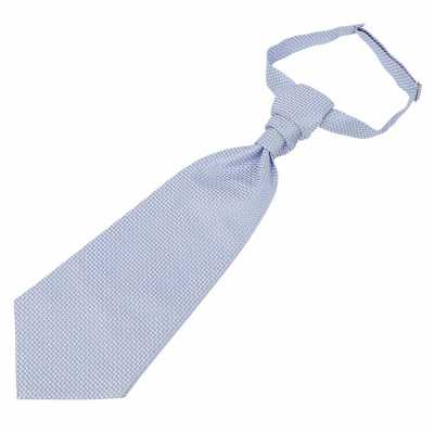 YT-27 Fabricado no Japão Gravata ascot em jacquard (gravata europeia) com padrão xadrez Azul sax