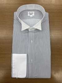 クレリックシャツ Camisa Formal Listrada Clerical Com Gola Asa[Acessórios Formais] Yamamoto(EXCY) subfoto