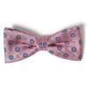 VBF-36 Gravata borboleta feita com tecido VANNERS, padrão Komon, rosa