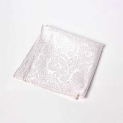 VCF-39 Lenço de bolso em tecido VANNERS, padrão paisley, branco