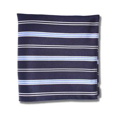 VCF-46 Lenço de bolso feito com tecido VANNERS, padrão com borda azul-marinho