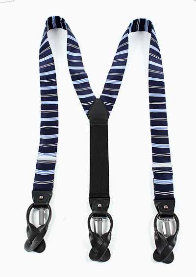 VSR-46 Suspensório em tecido VANNERS, listrado, azul-marinho