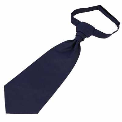 YT-304 Gravata ascot de seda japonesa (Euro Tie), padrão Komon, azul-marinho