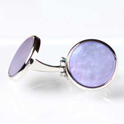 E-10 Abotoaduras de concha com revestimento roxo