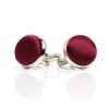 CUFF-V02 Abotoaduras revestidas feitas com tecido de seda VANNERS, vinho
