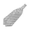 VAS-52 VANNERS Silk Ascot Gravata Stripe Silver