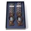 VSR-57 VANNERS Suspensórios de seda Paisley marrons