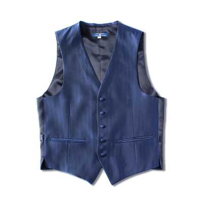 VANNERS-V-48 VANNERS Colete Formal Espinha de Peixe Azul-Marinho