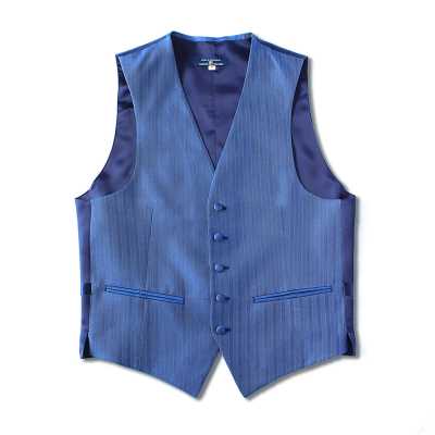 VANNERS-V-49 Colete Formal VANNERS Espinha de Peixe Azul