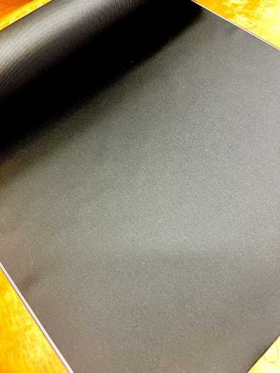 106 Tecido de vista de trama mista dupla face, fabricado no Japão, preto