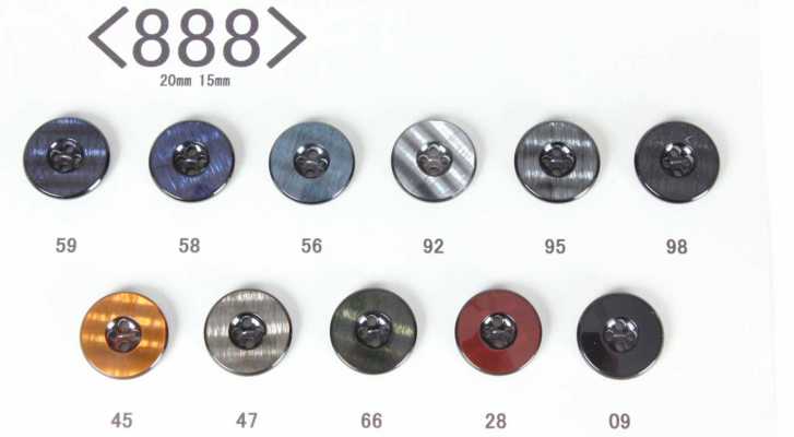 888 FLIGHT Botão de poliéster fabricado no Japão para ternos e jaquetas
