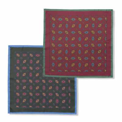 RKC-4883 EXCY Formal Lenço de bolso de seda estampado com padrão Komon