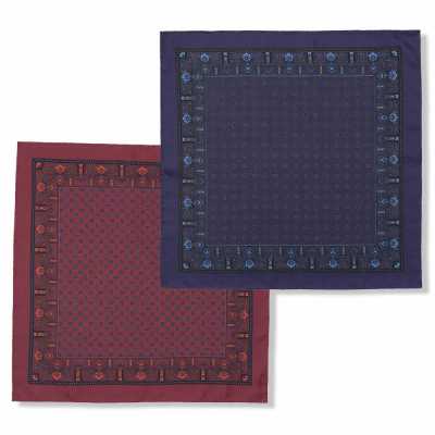 RKC-5765 EXCY FORMAL Lenço de bolso de seda com estampa paisley