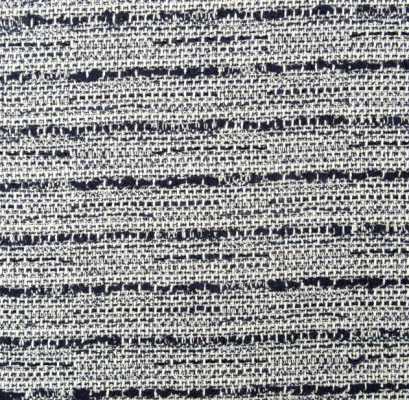 Z30040 LINTON Linton Tweed, tecido fabricado na Inglaterra, azul-marinho × branco × fio de lurex azul