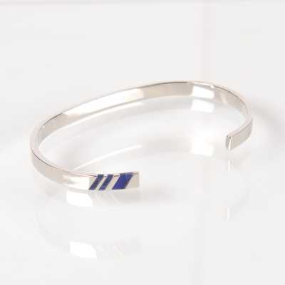 BR-4 Pulseira Fabricada no Japão, Sodalita Azul-marinho Regimental