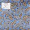 URJ-003 Forro Italiano 100% Cupro, Padrão Paisley, Azul