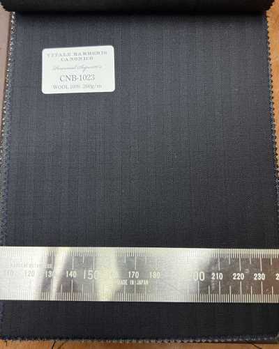 CNB1023 CANONICO Standard Super110's PERENNIAL Listrado sombra azul-marinho escuro