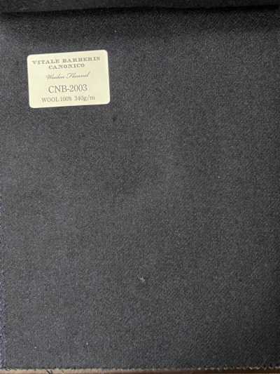 CNB2003 Flanela de lã CANONICO padrão lisa azul-marinho escuro