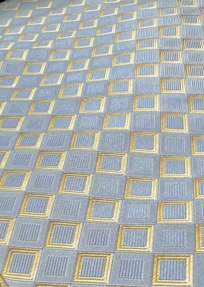 AI-5 Padronagem xadrez jacquard de seda cinza [Outlet]