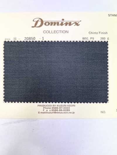 20850 Acabamento chintz DOMINX (Dominkusu) Coleção Standard Durável Brilhante Cinza Cinza-escuro