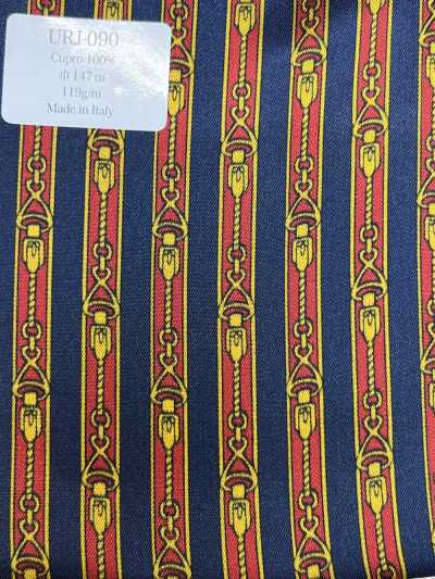 URJ-090 Fabricado na Itália Forro estampado com zíper 100% Cupro vermelho