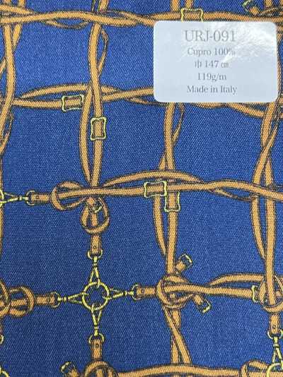 URJ-091 Feito na Itália 100% Cupro Forro estampado xadrez azul