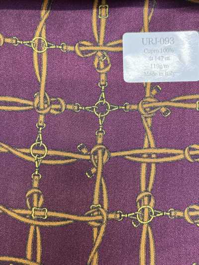 URJ-093 Fabricado na Itália Cupro 100% Forro estampado xadrez vinho