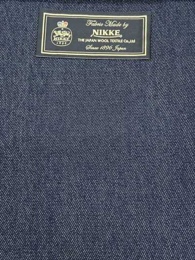 896S4311-38 NIKKE Denim de lã Azul-marinho Liso S140s