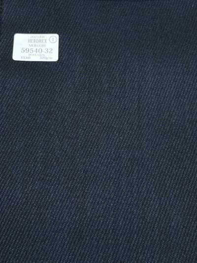 59540-32 26AW HERDREX [MOKUORI] Mokuori Azul-marinho Sarja Kersey Lã Desodorizante