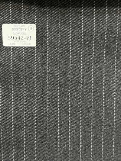 59542-49 26AW HERDREX [MOKUORI] Lã Mokuri cinza com risca de lápis desodorizante