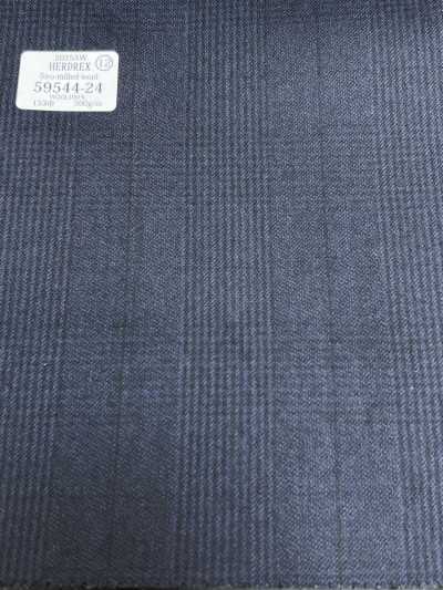 59544-24 26AW HERDREX [Lã Siro-milled] xadrez Glen azul-marinho