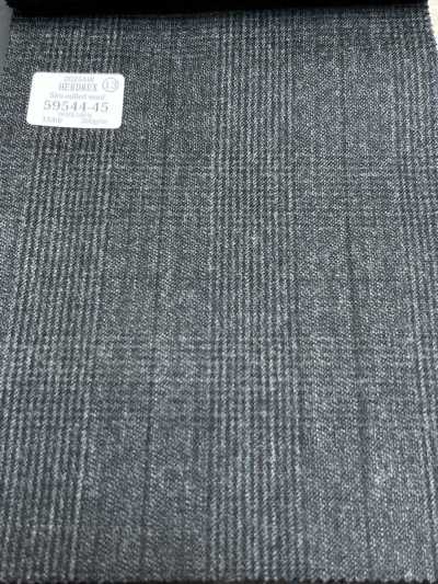 59544-45 26AW HERDREX Lã Siro-milled Xadrez Glen cinza carvão
