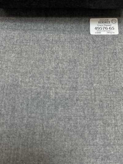 49576-65 26AW HERDREX [Grace Flannel] Grace Flannel Liso Cinza Claro