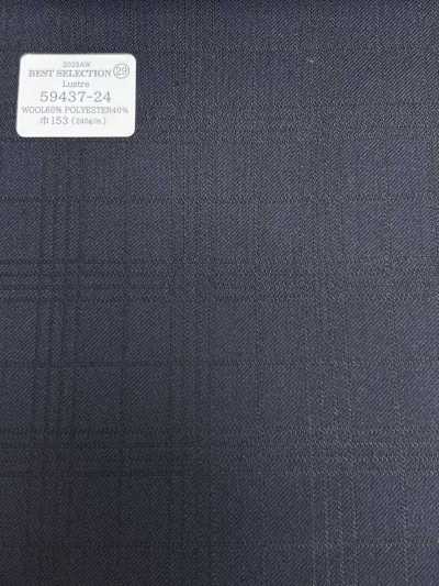 59437-24 26AW BEST SELECTION [Lustre] Xadrez Sombreado Azul-Marinho