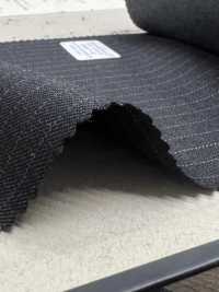 39467-42 25AW MELHOR SELEÇÃO 【FANCY WORSTED】 Fancy Worsted Charcoal Heaven Gray Stripe[Têxtil] Kunishima Co., Ltda. subfoto