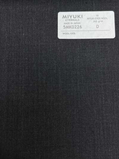 5MK0226 MIYUKI EVER WOOL Listras Sombreadas Cinza Carvão