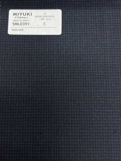 5ML0391 MIYUKI EVER WOOL (Miyuki Ever Wool) Pied-de-poule Azul-marinho