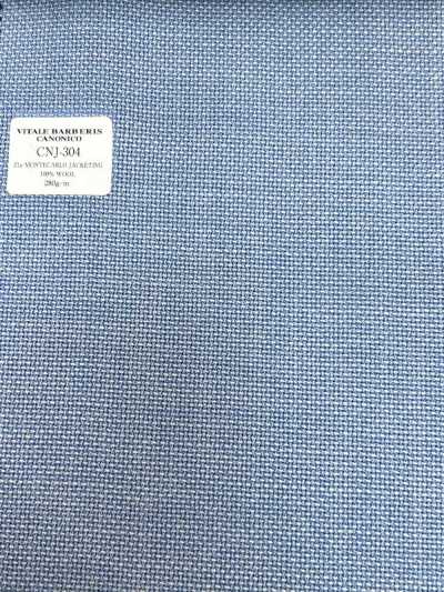 CNJ304 CANONICO Classic 21μ MONTECARLO Tecido para alfaiataria Hopsack Azul Liso