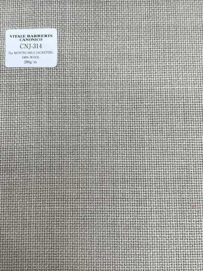 CNJ314 CANONICO (Canonico) Standard 21μ MONTECARLO para jaquetas Hopsack bege claro liso