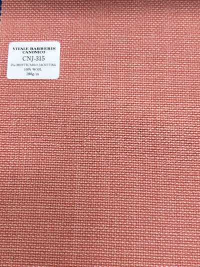 CNJ315 CANONICO Standard 21μ MONTECARLO para jaquetas Hopsack Laranja Liso