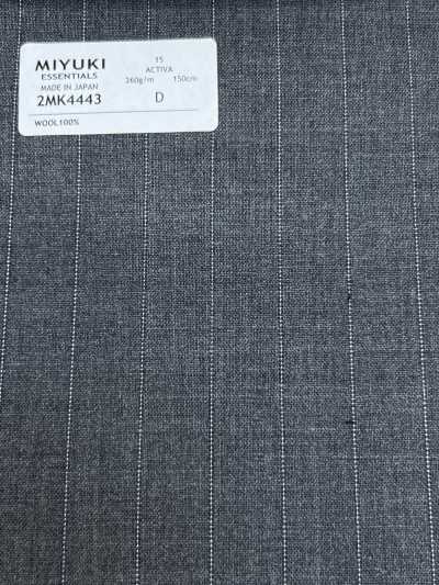 2MK4443 26SS MIYUKI Tecido ESSENTIALS ACTIVA Listras cinza médio