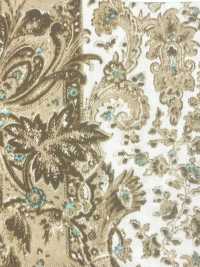 URJ-098 Fabricado Na Itália, 100% Cupro, Forro Em Cupro, Estampa Paisley, Marrom.[Resina] TCS Foto secundária