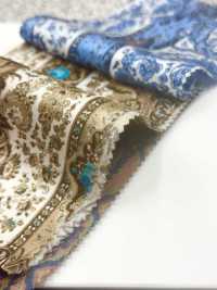 URJ-098 Fabricado Na Itália, 100% Cupro, Forro Em Cupro, Estampa Paisley, Marrom.[Resina] TCS Foto secundária