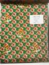 URJ-100 Forro 100% Cupro, Fabricado Na Itália, Com Estampa Floral, Na Cor Verde.