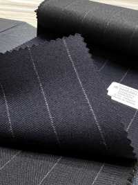 M02061-2 Linha Exclusiva KUNISHIMA1850 【Superfine Worsted】Listras Giz Azul Marinho[Têxtil] Kunishima Co., Ltda. Foto secundária
