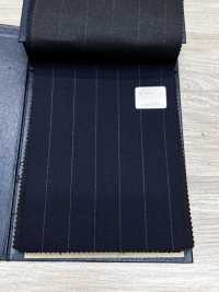 M02061-2 Linha Exclusiva KUNISHIMA1850 【Superfine Worsted】Listras Giz Azul Marinho[Têxtil] Kunishima Co., Ltda. Foto secundária