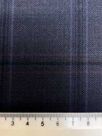 M02063-3 Linha Exclusiva KUNISHIMA1850 【Superfine Worsted】Xadrez Azul[Têxtil] Kunishima Co., Ltda. Foto secundária