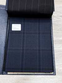 M02063-3 Linha Exclusiva KUNISHIMA1850 【Superfine Worsted】Xadrez Azul[Têxtil] Kunishima Co., Ltda. Foto secundária
