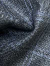 M02065-3 Linha Exclusiva KUNISHIMA1850 【Superfine Worsted】Xadrez Azul Mesclado[Têxtil] Kunishima Co., Ltda. Foto secundária