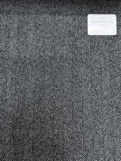 M02047-5 KUNISHIMA1850 Linha Exclusiva [SOMO CASHMERE 100%] Espinha de peixe cinza